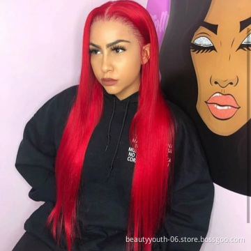 Remy brazilian straight lace frontal wig human hair, glueless silk top full lace wig with baby hair, burg  human hair wigs